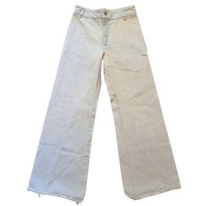 Vieilles Ames Jeans Women's XS Blue Light Wash Builder Jean Wide Straight